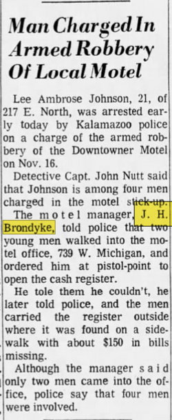 Downtowner Motel - Dec 09 1967 Article (newer photo)